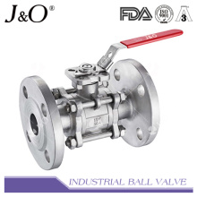 3PC Flanged End Ball Valve with Direct Mounting Pad JIS 10k